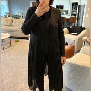 Trouve Black Long Pleated Vest